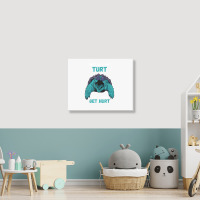 Snapping Turtle Mess With The Turt Snapping Turtle Lover T Shirt Landscape Canvas Print | Artistshot