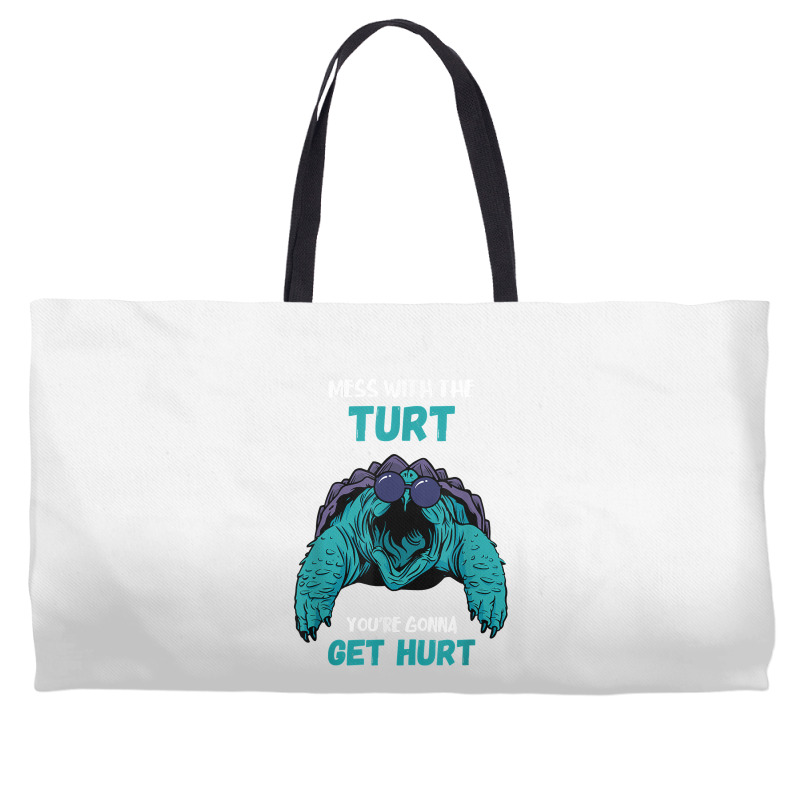 Snapping Turtle Mess With The Turt Snapping Turtle Lover T Shirt Weekender Totes | Artistshot