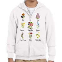 Vintage Botanical Floral Flower Garden Chart Shirt Tshirt T Shirt Youth Zipper Hoodie | Artistshot