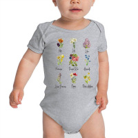 Vintage Botanical Floral Flower Garden Chart Shirt Tshirt T Shirt Baby Bodysuit | Artistshot