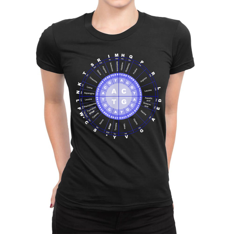 Amino Acid Wheel Science Dna Genetics Scientist Gift T Shirt Ladies Fitted T-Shirt by caulkyuladdenrxi | Artistshot