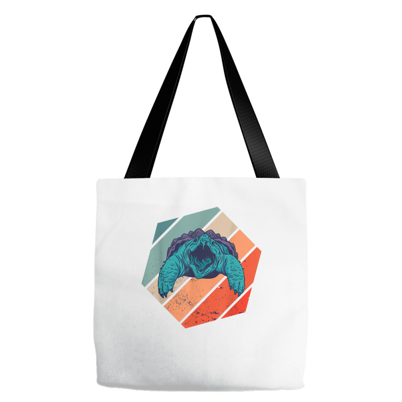 Snapping Turtle Hexa Retro Sea Animal Snapping Turtle Lover T Shirt Tote Bags | Artistshot