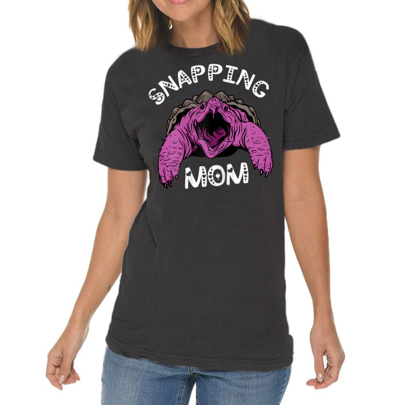 Womens Snapping Mom Reptile Sea Animal Aligator Snapping Turtle T Shir Vintage T-shirt | Artistshot