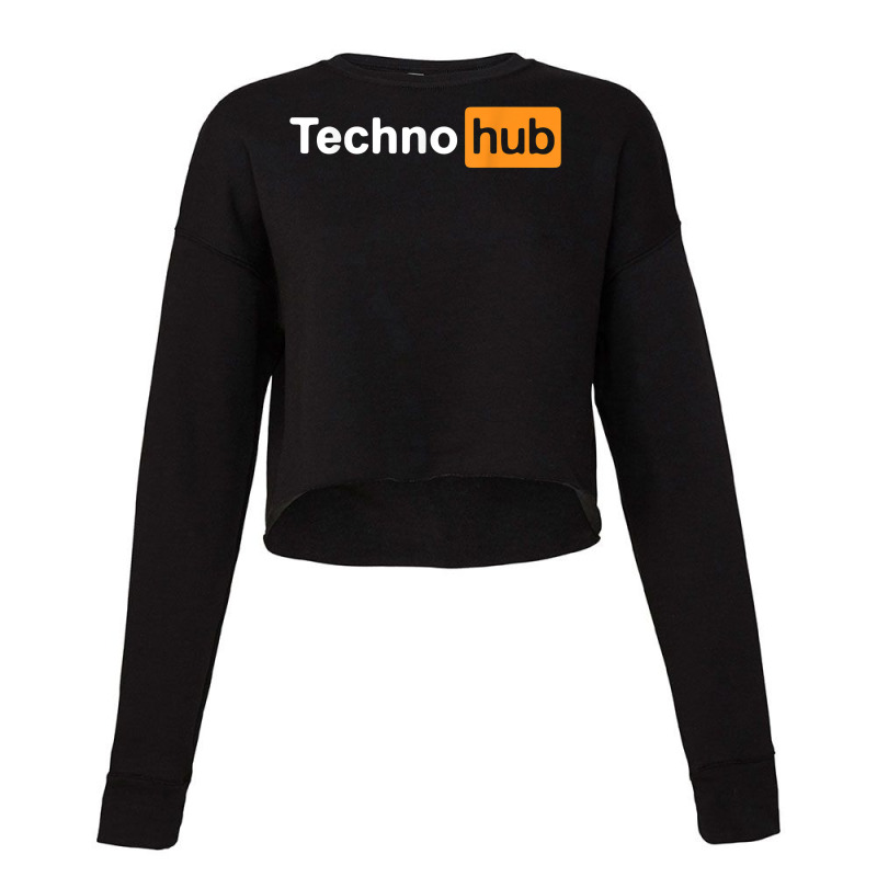 Techno Music Minimal Hard Clubbing Funny Festival Hub Dj T Shirt Cropped Sweater by nevinsledowtinwq | Artistshot