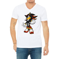 Classic Black Hedgehog V-neck Tee | Artistshot