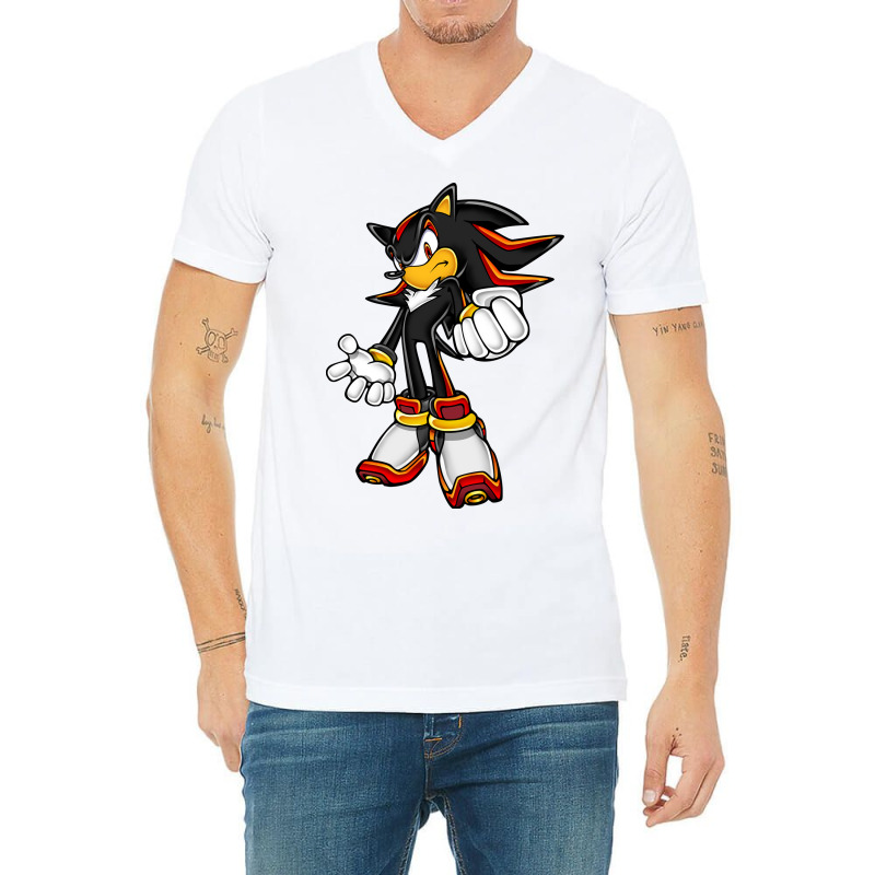 Classic Black Hedgehog V-neck Tee | Artistshot