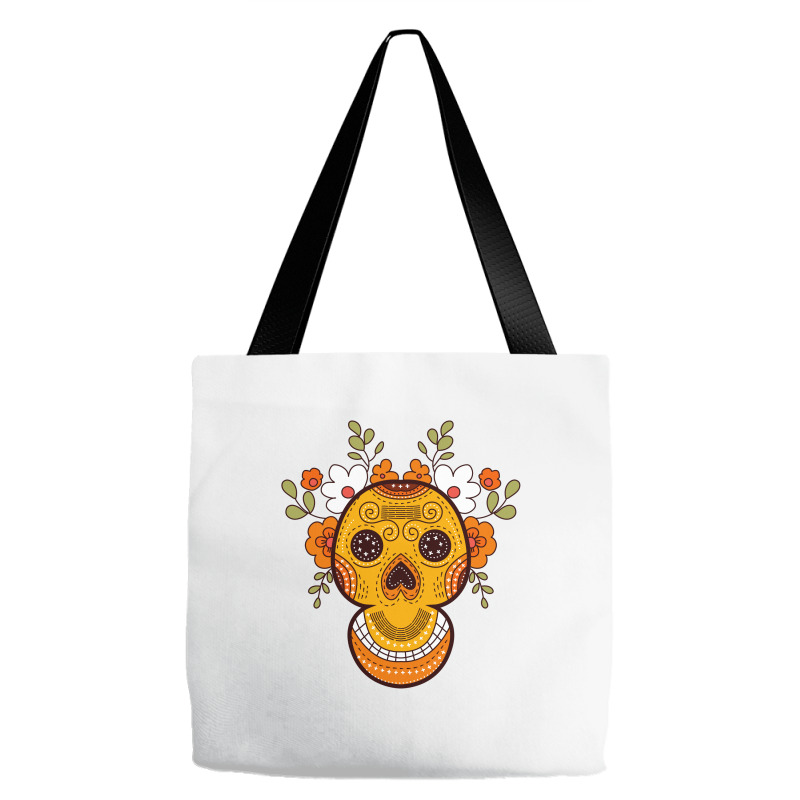 Orange Skull Tote Bags | Artistshot