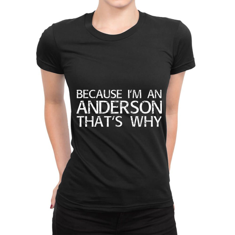 Anderson Gift Funny Surname Family Tree Birthday Reunion Music Vintage Ladies Fitted T-Shirt by FrederickDesign | Artistshot