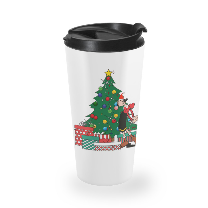 Olive Oyl Around The Christmas Tree Popeye Travel Mug | Artistshot