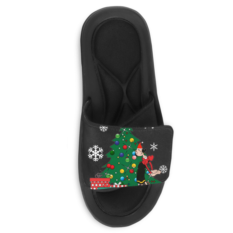 Olive Oyl Around The Christmas Tree Popeye Slide Sandal | Artistshot