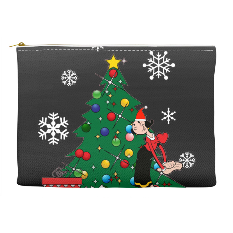 Olive Oyl Around The Christmas Tree Popeye Accessory Pouches | Artistshot