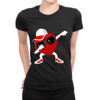 Funny Valentines Day Dabbing Heart For Kids Adults Valentine Long Slee Ladies Fitted T-shirt | Artistshot