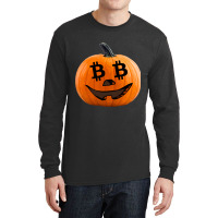 Bitcoin Pumpkin Long Sleeve Shirts | Artistshot