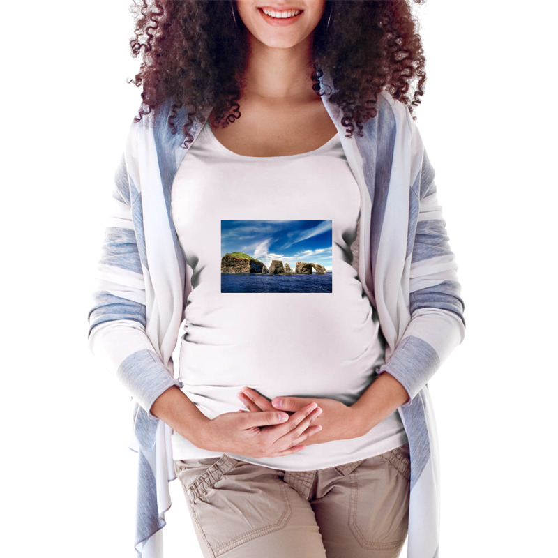 Islands National Park Maternity Scoop Neck T-shirt by magicbooshrooms | Artistshot