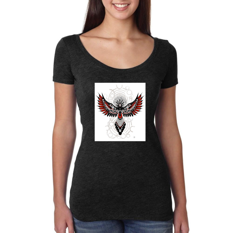 Divine Crow Woman Women's Triblend Scoop T-shirt by magicbooshrooms | Artistshot