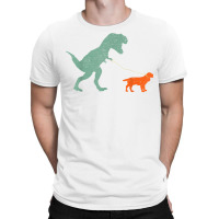 Dog Dinosaur   Vintage T Rex & English Springer Spaniel T Shirt T-shirt | Artistshot