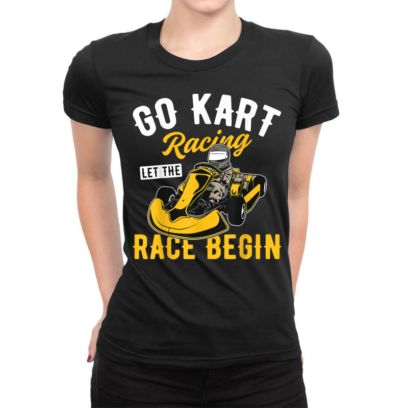 Go Kart Racing Racetrack Gokart Racer Go Kart Race T Shirt Ladies Fitted T-Shirt by woestebjparmal | Artistshot