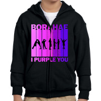 Borahae I Purple You Youth Zipper Hoodie | Artistshot