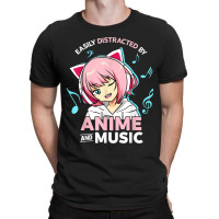 Easily Distracted By Anime And Music Women Anime Teen Girls T-shirt | Artistshot