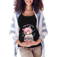 Easily Distracted By Anime And Music Women Anime Teen Girls Maternity Scoop Neck T-shirt | Artistshot