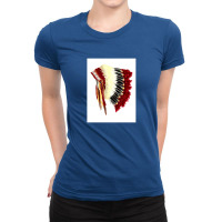 Native American Headdress Ladies Fitted T-shirt | Artistshot