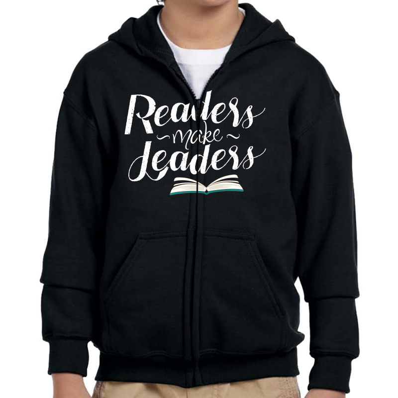 Readers Make Leaders Youth Zipper Hoodie | Artistshot