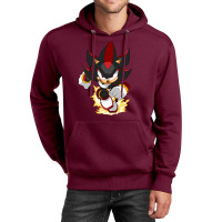 Black Super Hedgehog Running Forward Unisex Hoodie | Artistshot