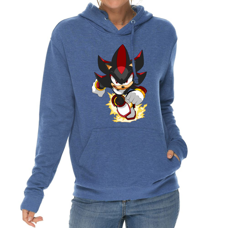 Black Super Hedgehog Running Forward Lightweight Hoodie | Artistshot