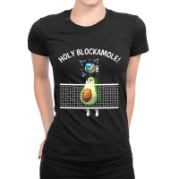 Funny Volleyball For Men Women Holy Guacamole Player Blocker T Shirt Ladies Fitted T-shirt | Artistshot