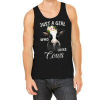 Funny Gift Watercolor Just A Girl Who Loves Cows Tank Top | Artistshot