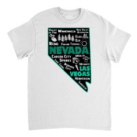 Nevada Las Vegas Map Winnemucca Reno Elko Ely Carson City T Shirt Classic T-shirt | Artistshot