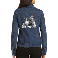 Motorcycle Sidecar Fans Motorcyclists T Shirt Ladies Denim Jacket | Artistshot