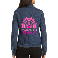 Music Vintage Retro Aunt Leopard Gifts Women Ladies Denim Jacket | Artistshot