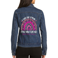 Music Vintage Retro Rainbow Breast Mens Funny Ladies Denim Jacket | Artistshot