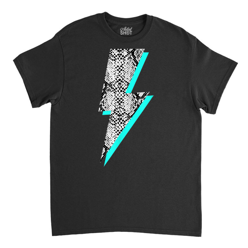 Snakeskin Lightning Bolt Animal Print T Shirt Classic T-shirt by liobuthieleb3 | Artistshot