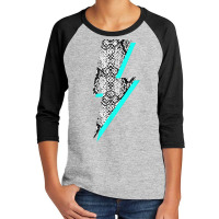 Snakeskin Lightning Bolt Animal Print T Shirt Youth 3/4 Sleeve | Artistshot