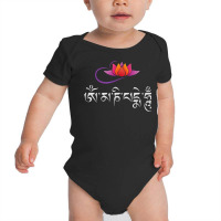 Om Mani Padme Hum Mantra Lotus Flower Buddhist Compassion T Shirt Baby Bodysuit | Artistshot