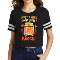 Fermented Vegetables Quote Just A Girl Who Loves Kimchi Scorecard Crop Tee | Artistshot