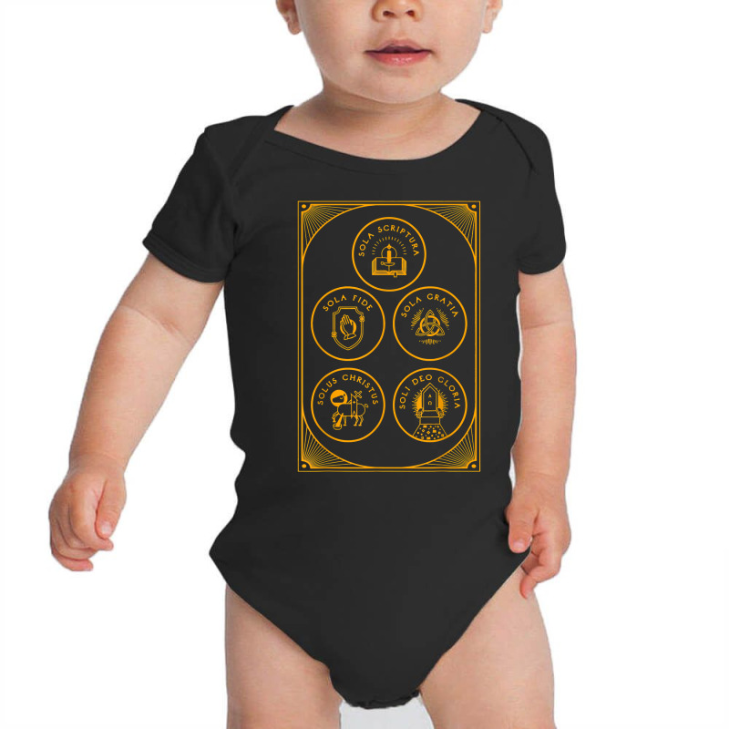 Sola Scriptura Protestant Christian Reformation 5 Solas T Shirt Baby Bodysuit | Artistshot