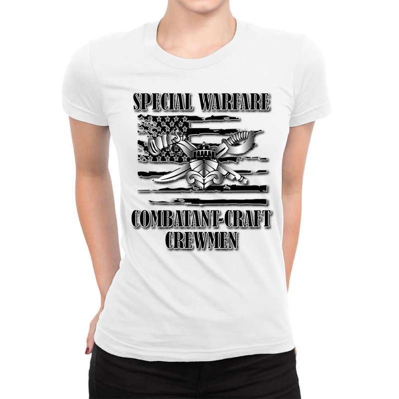 Us Naval Swcc (back Design) Pullover Hoodie Ladies Fitted T-Shirt by munceylsareiasjr | Artistshot