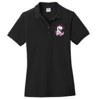 In October We Wear Pink Breast Cancer T Rex Dinosaur Boys Ladies Polo Shirt | Artistshot