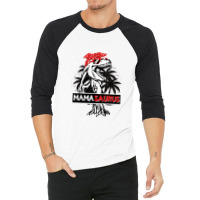 Funny Mamasaurus T Rex Dinosaur Mama Saurus Mother's Family Retro 3/4 Sleeve Shirt | Artistshot