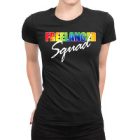 Freelancer Squad Tie Dye Proud Freelancer Crew Matching T Shirt Ladies Fitted T-shirt | Artistshot