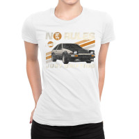 Jdm Vintage Japanese Drift Legend No To Rules Just Drifting T Shirt Ladies Fitted T-shirt | Artistshot