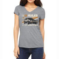 Jdm Vintage Japanese Drift Legend No To Rules Just Drifting T Shirt Women's V-neck T-shirt | Artistshot