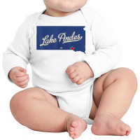 Lake Andes South Dakota Sd Map T Shirt Long Sleeve Baby Bodysuit | Artistshot