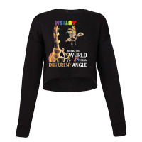 Giraffe Autism Seeing The World From Different Angle Tshirt T Shirt Cropped Sweater | Artistshot