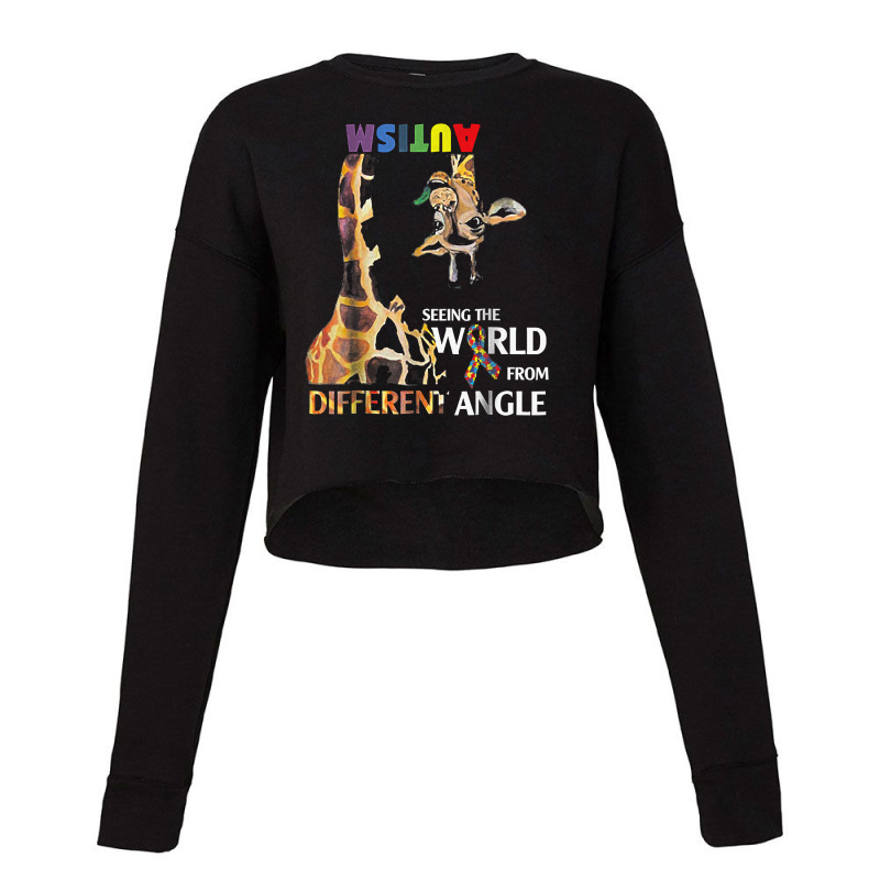 Giraffe Autism Seeing The World From Different Angle Tshirt T Shirt Cropped Sweater by sieuduong86 | Artistshot