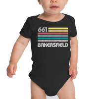 Retro Bakersfield Area Code 661 California Flag T Shirt Baby Bodysuit | Artistshot