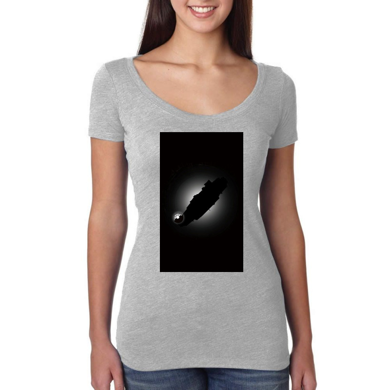 Millennium Falcon Silhouette Women's Triblend Scoop T-shirt by Formanifc | Artistshot